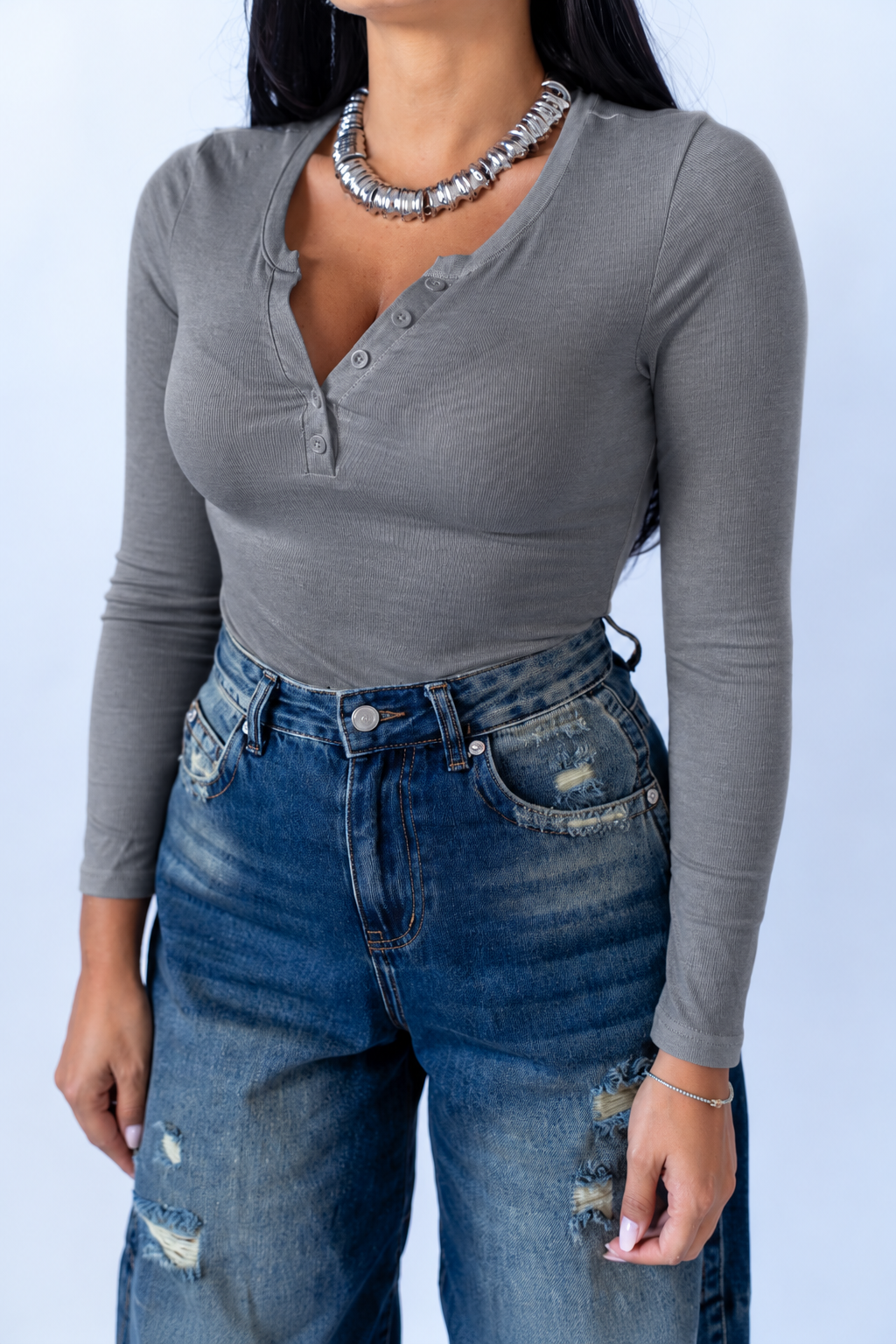 Maglia  Basic Grey