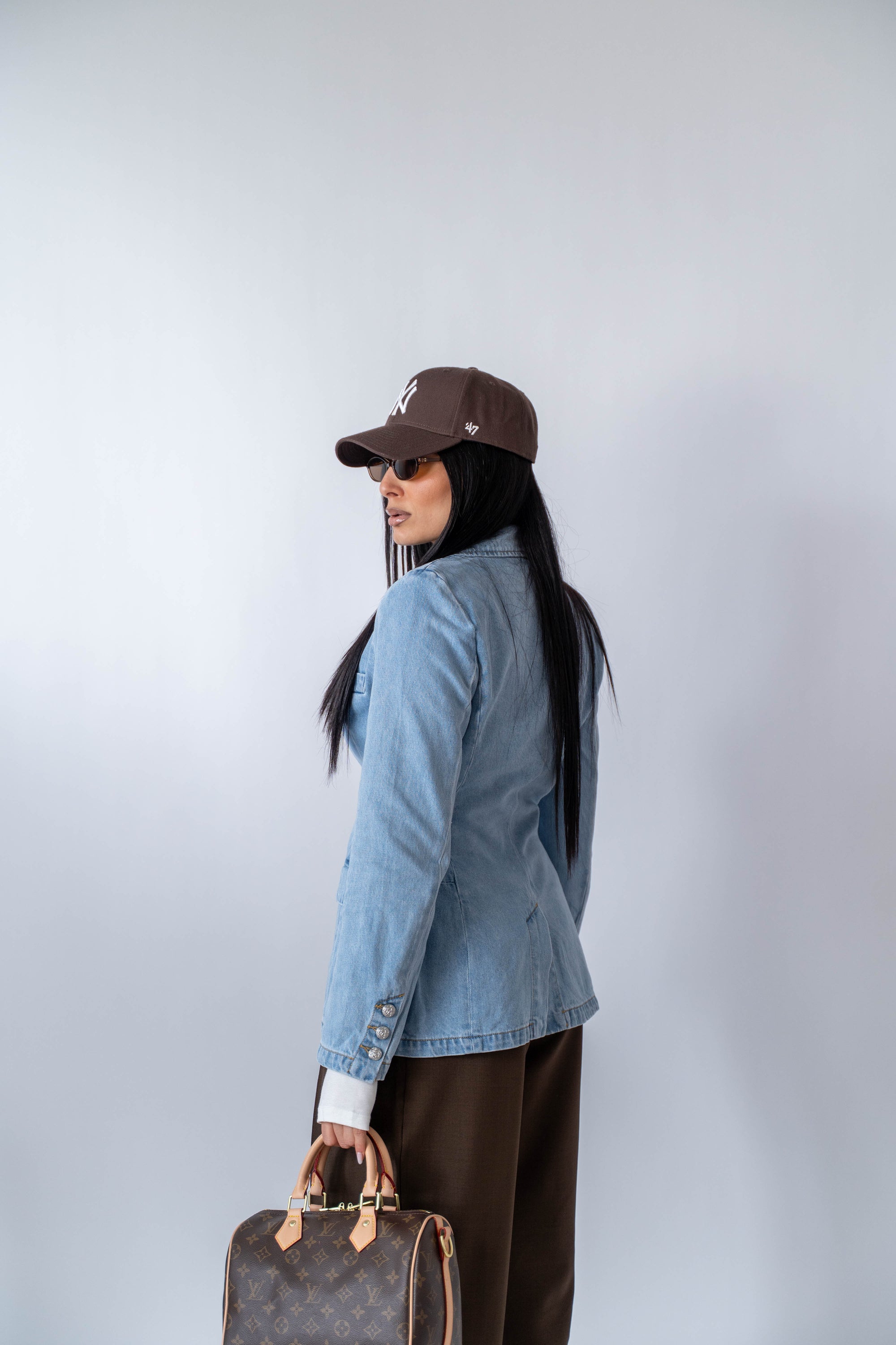 Giacca Avvitata In Denim - Stylish Moda