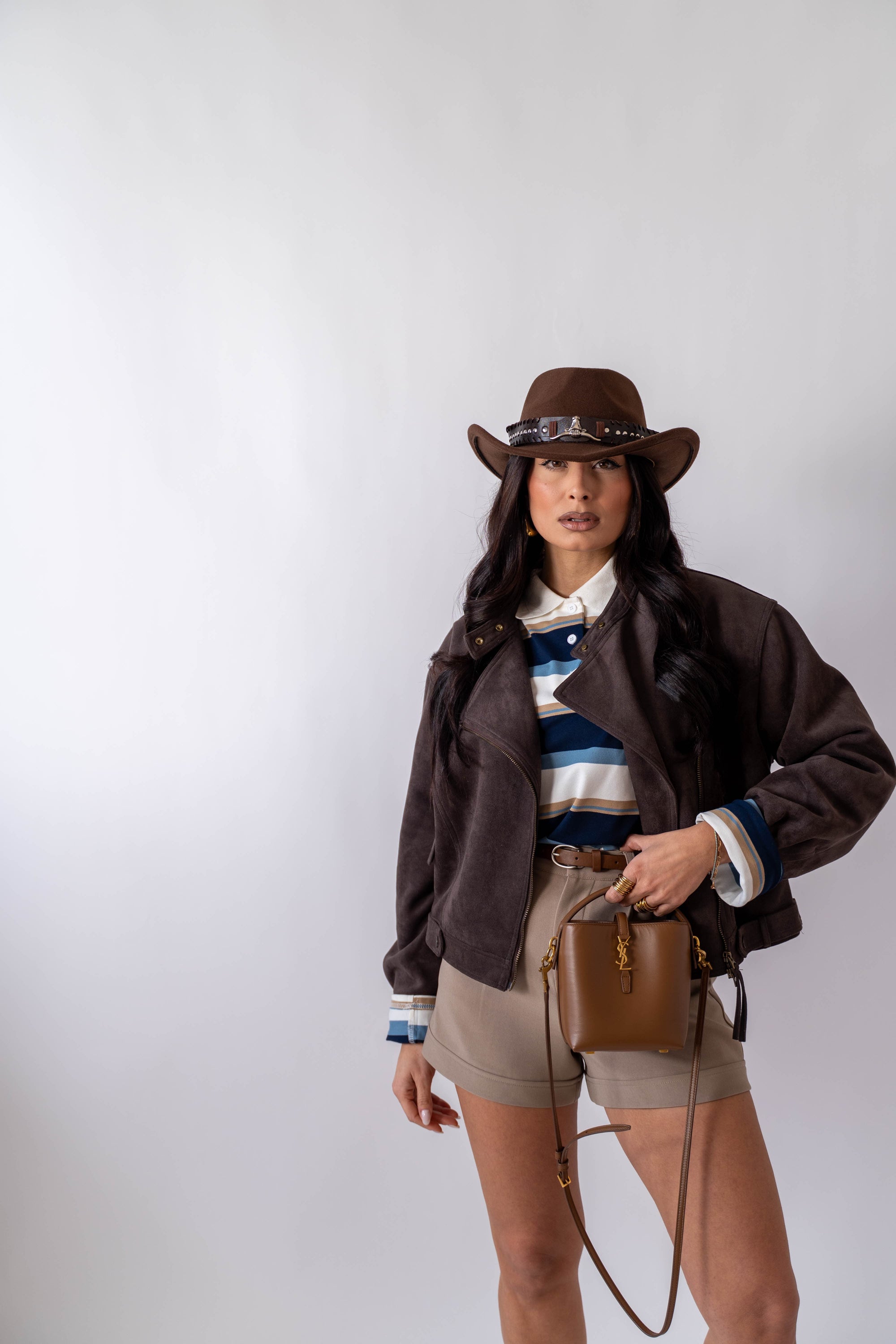 Giubbotto In Ecocamoscio Coffee