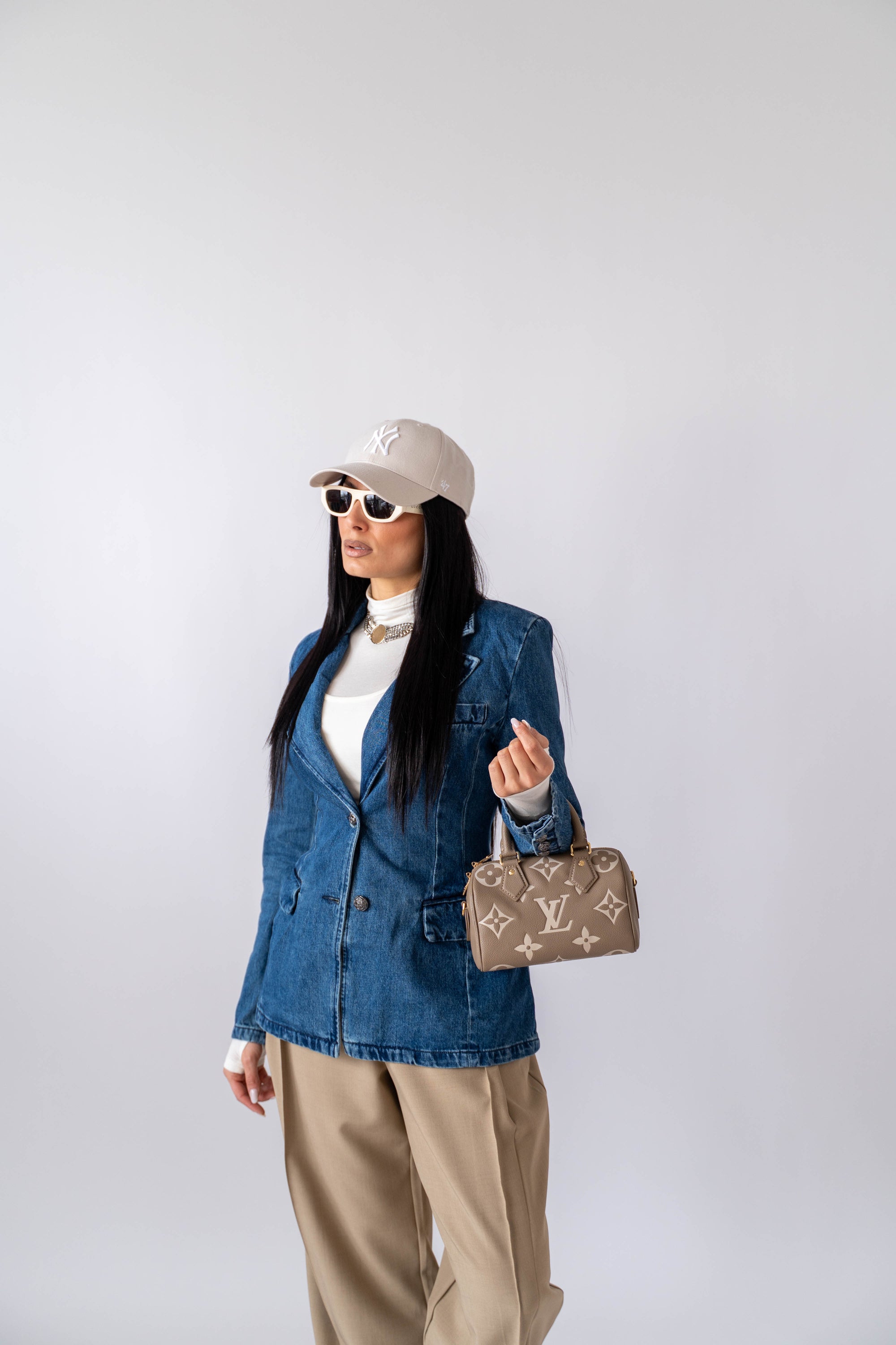 Giacca Avvitata In Denim - Stylish Moda