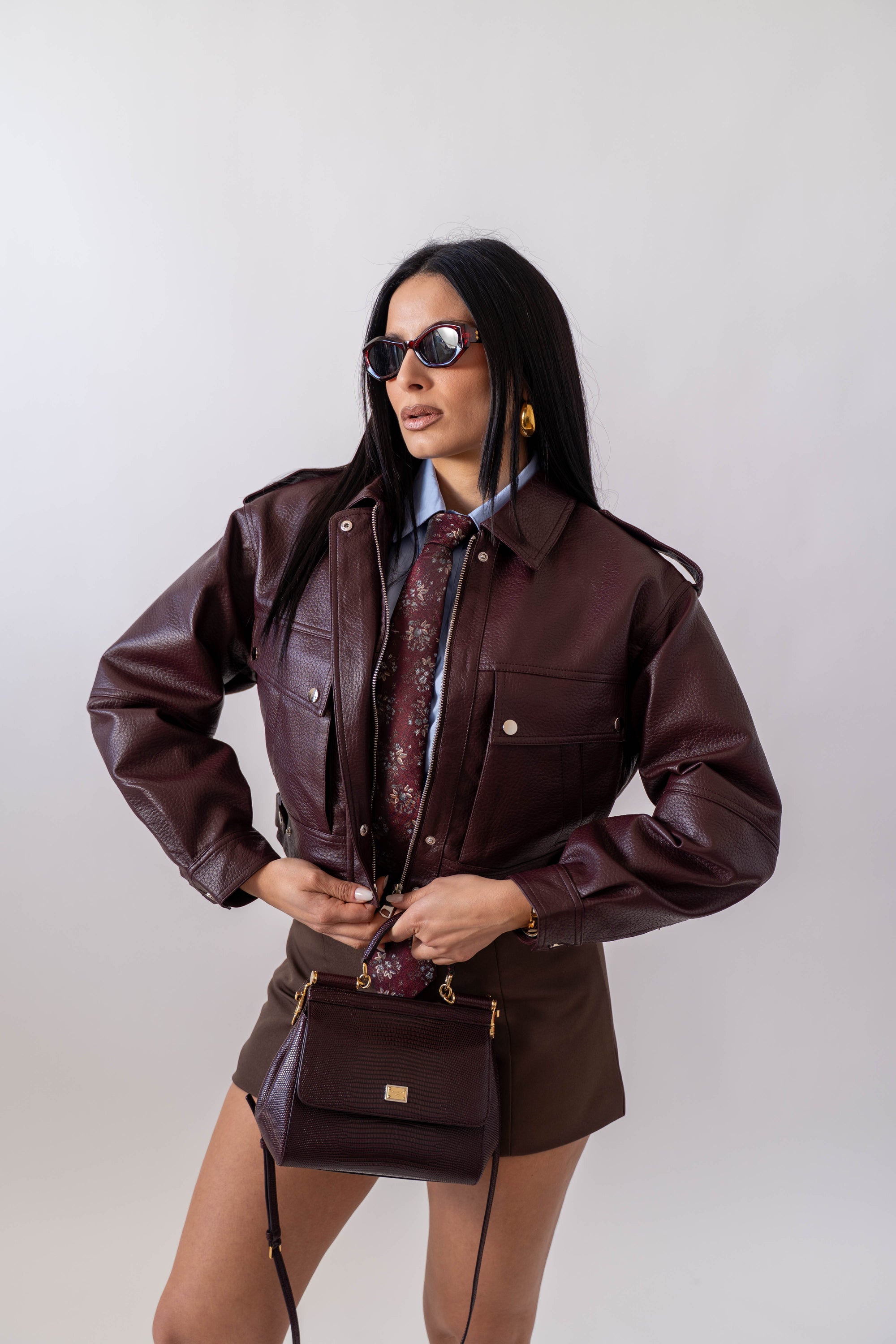 Chiodo In Ecopelle Con Tasconi - Stylish Moda