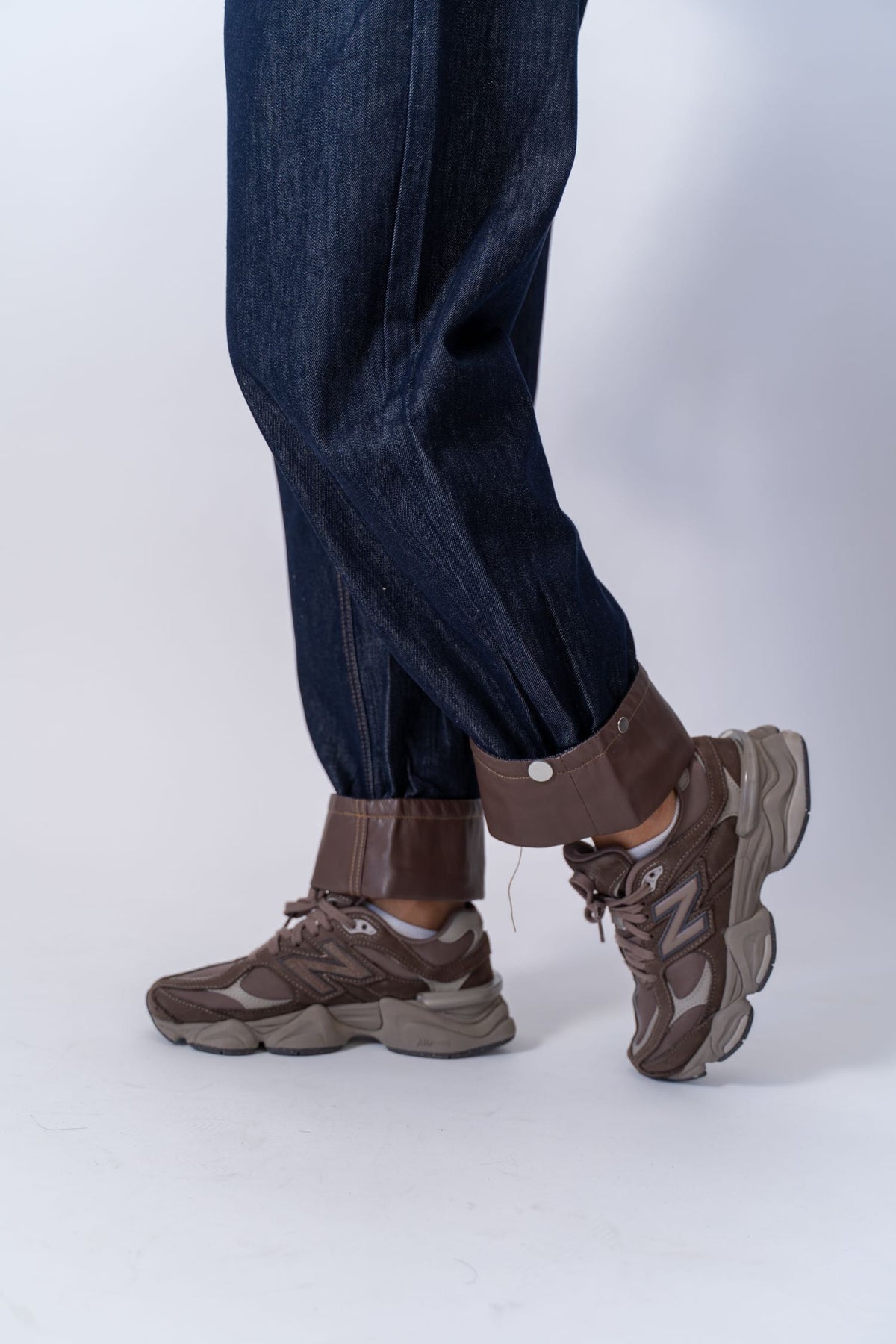 Jeans Con Piegone Eco Brown