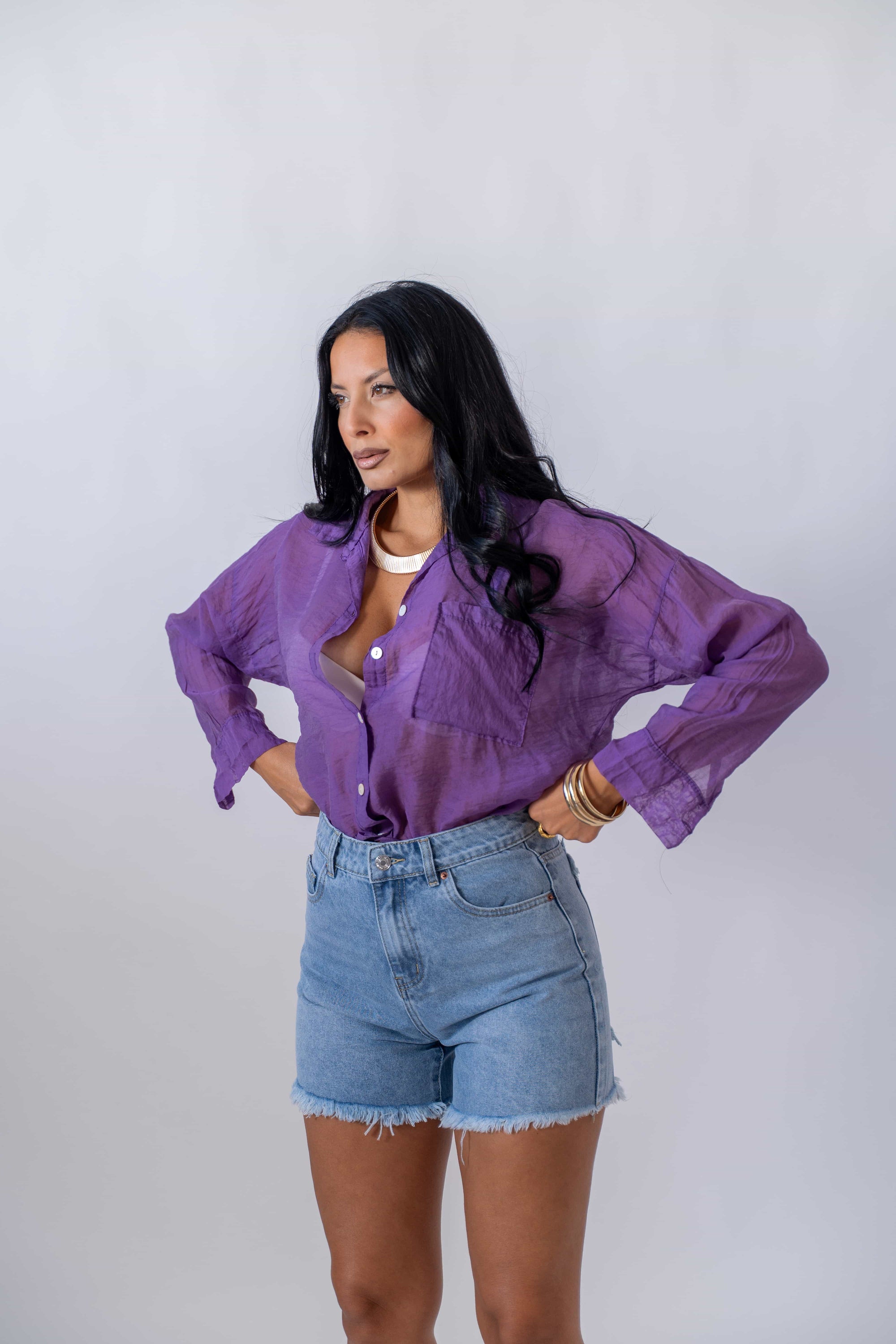 Camicia Veil Purple