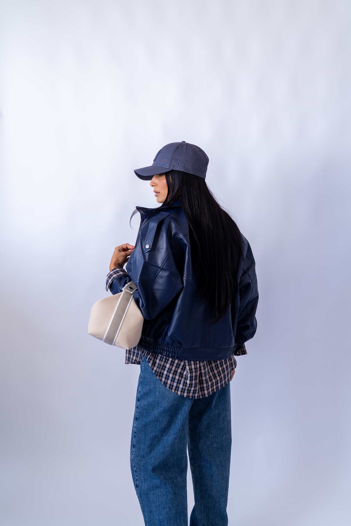 Giubbino Ecopelle Dark Blue