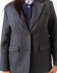 Blazer Over Dark Grey