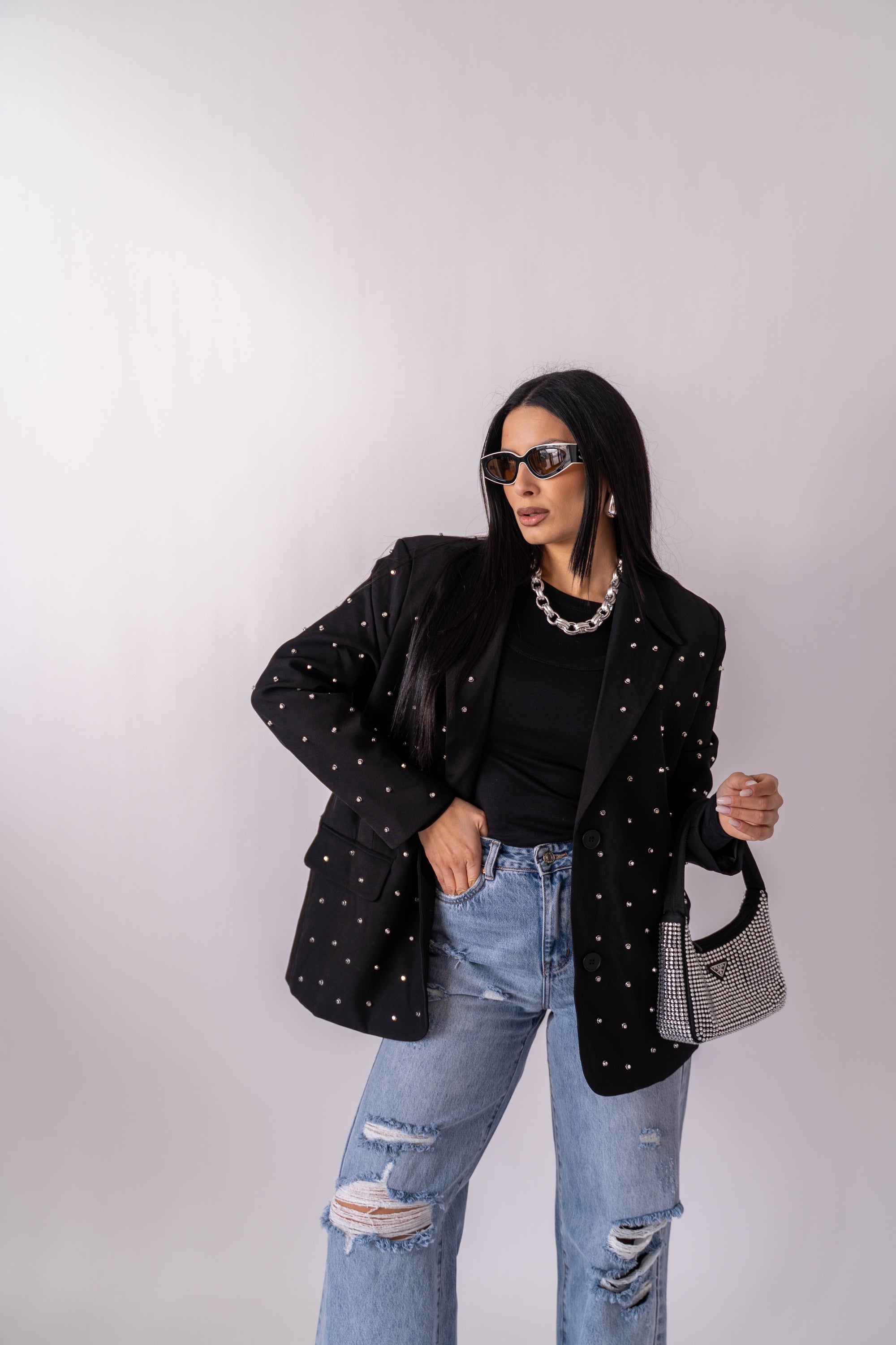 Blazer Con Borchie - Stylish Moda