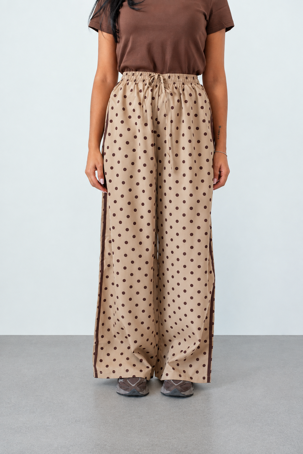 Pantalone a Pois Beige