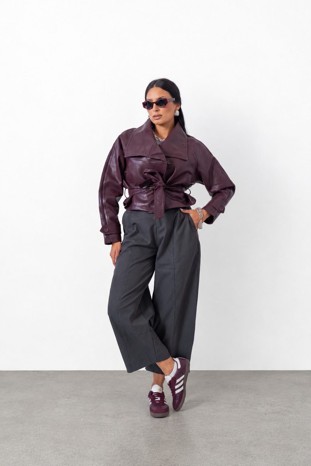 Giubbino Ecopelle Crop