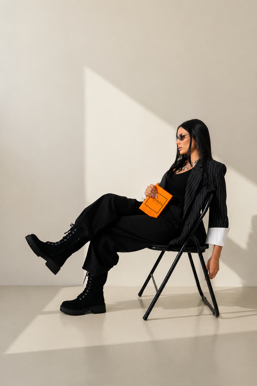 Blazer Gessato Black