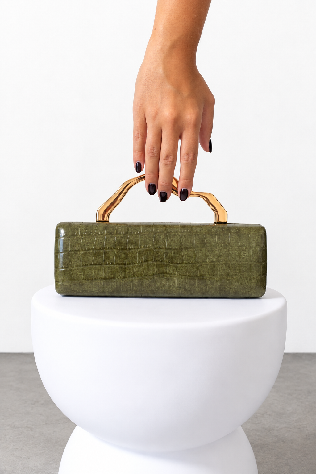 Clutch Crocodrile Green