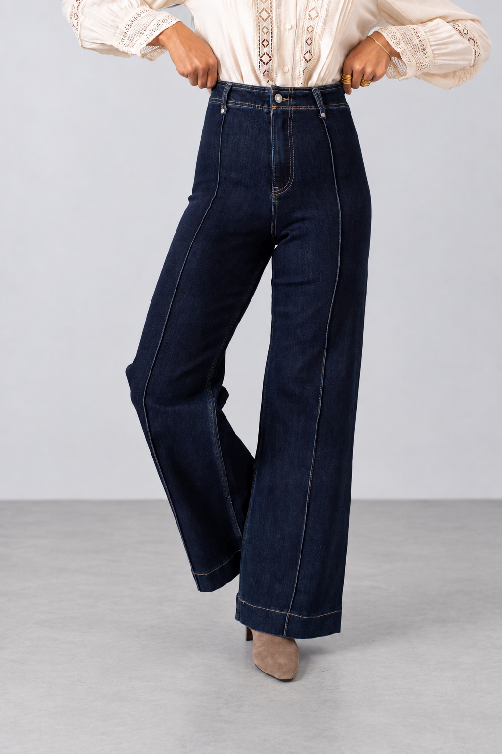 Jeans Wide Leg Dark
