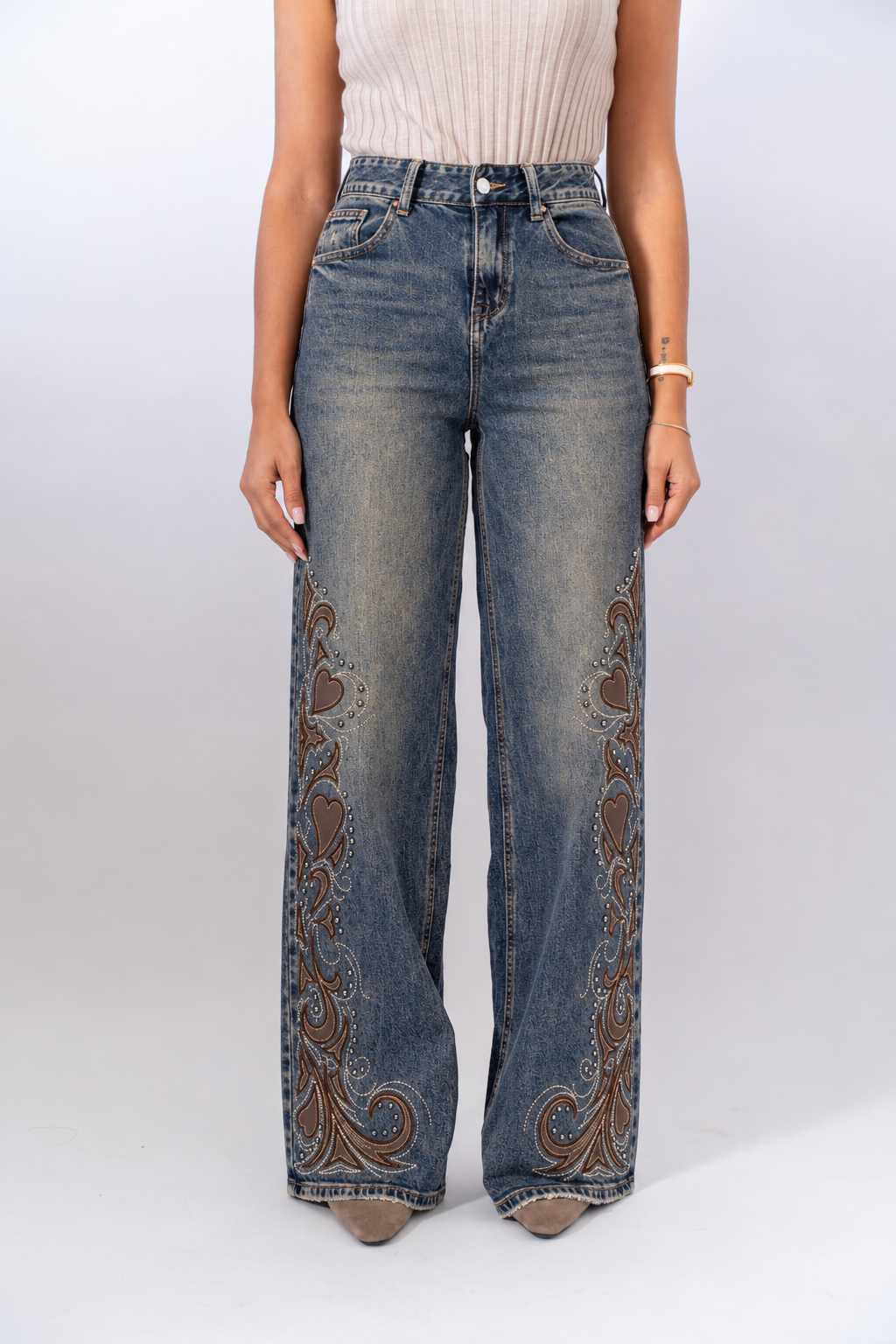 Jeans Gamba Dritta Coeur