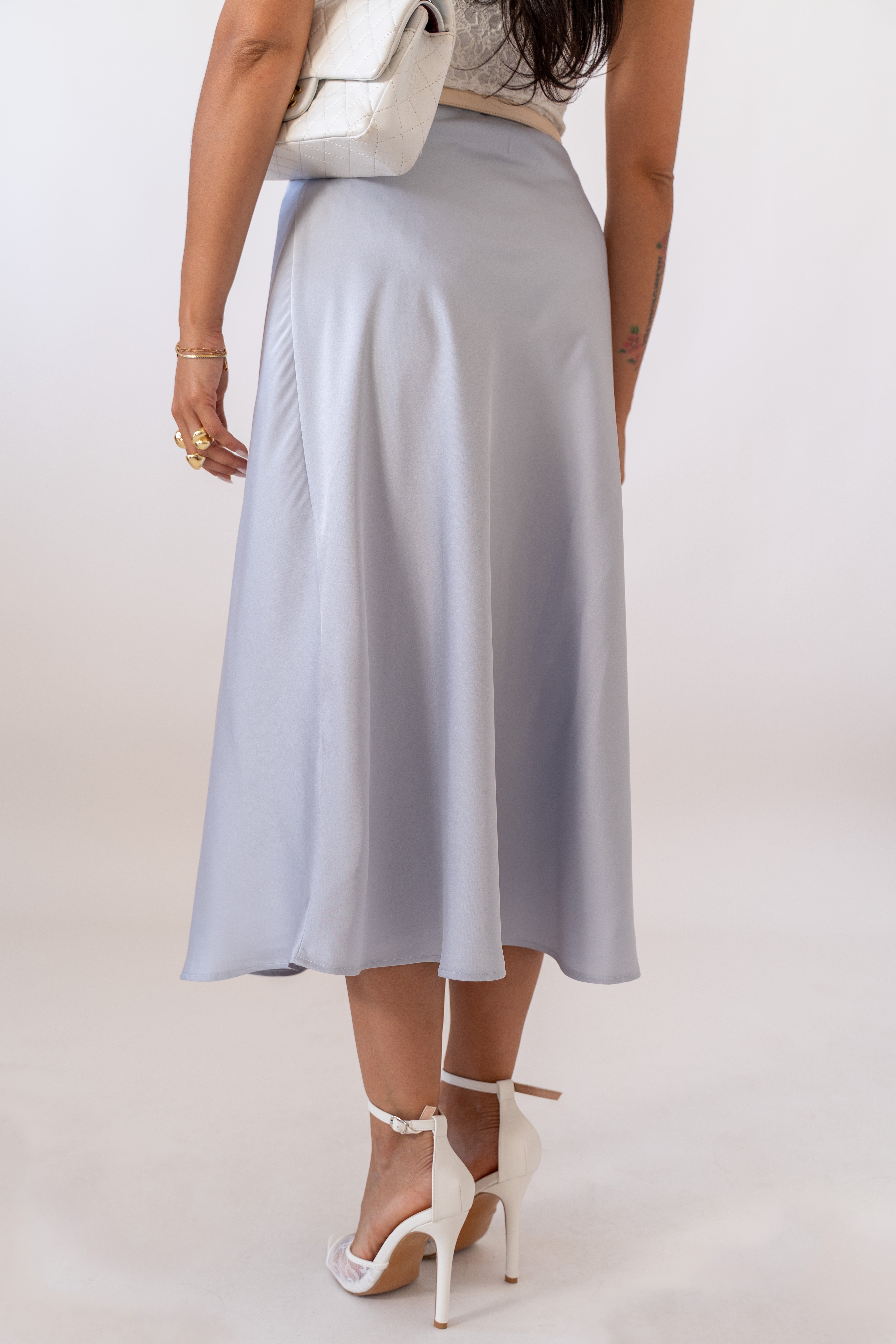 Gonna Satin Azzurra