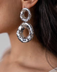 Orecchini Circle Pendenti Silver