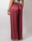 Pantalone Satin Rouge