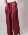 Pantalone Satin Rouge