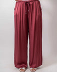 Pantalone Satin Rouge