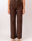 Jeans Wide Leg Brown