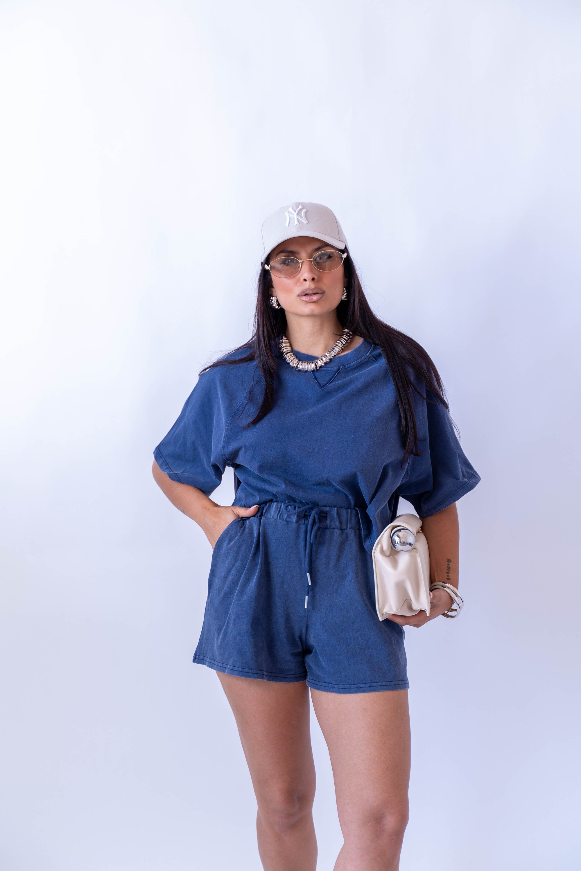 Coordinato Maglia Crop E Shorts