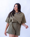 Coordinato Maglia Crop E Shorts
