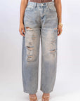 Jeans Vintage Con Strappi