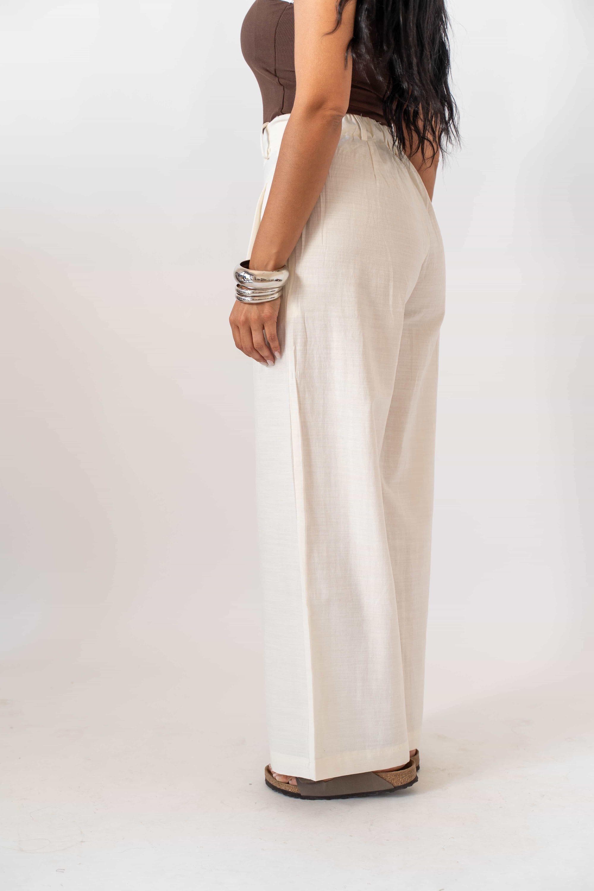 Pantalone Lino Cream