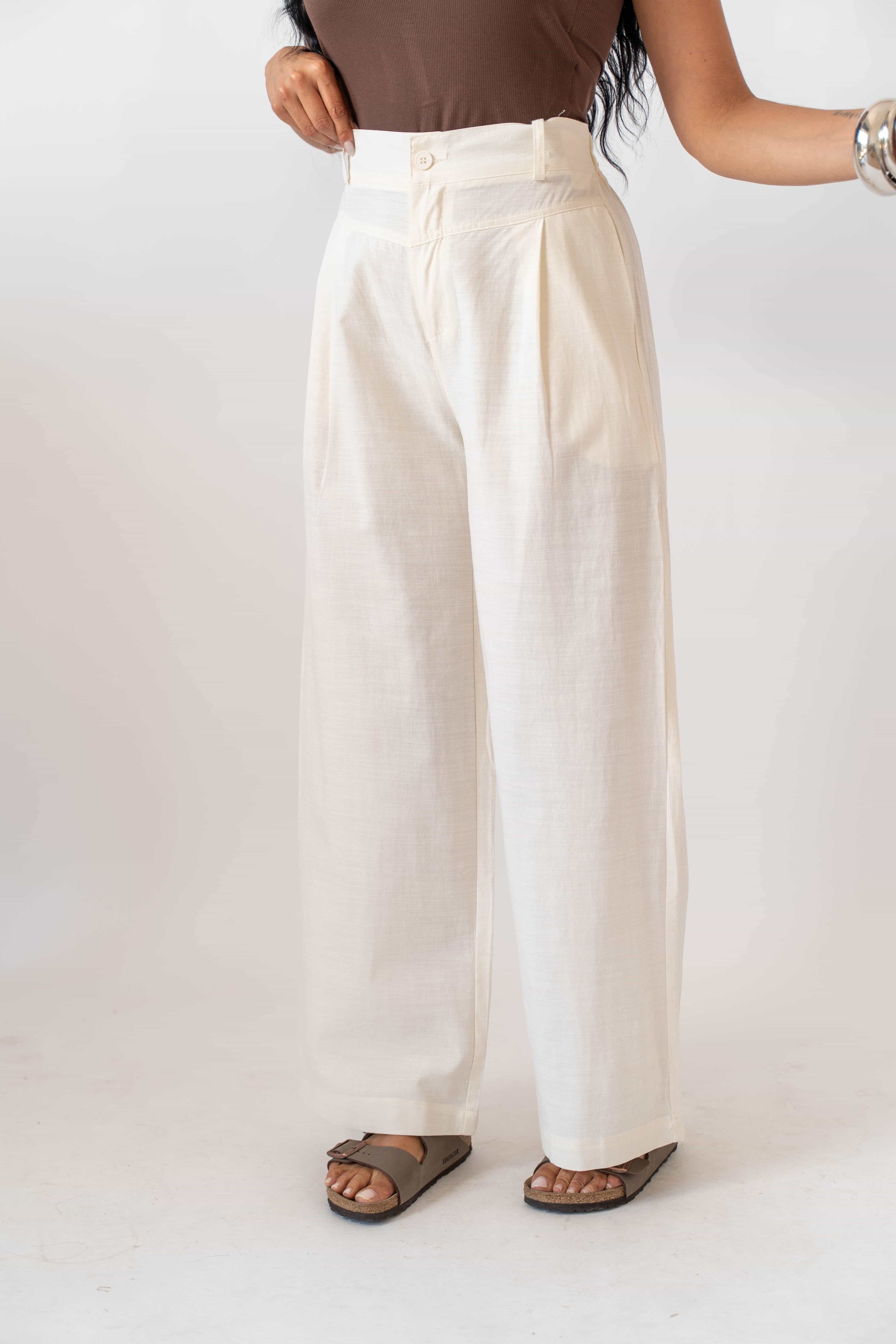 Pantalone Lino Cream