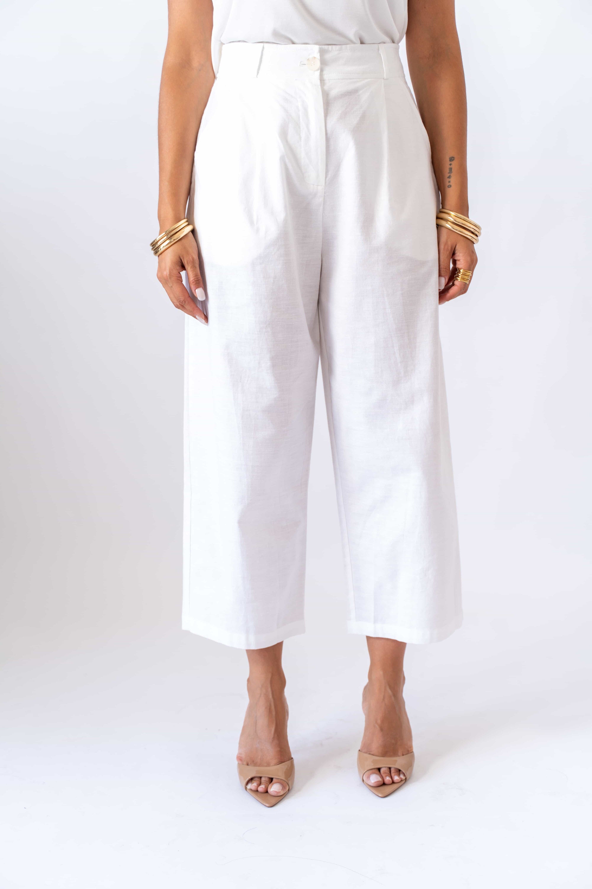 Pantalone Di Lino Withe