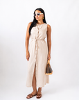 Dress In Lino Beige