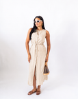 Dress In Lino Beige