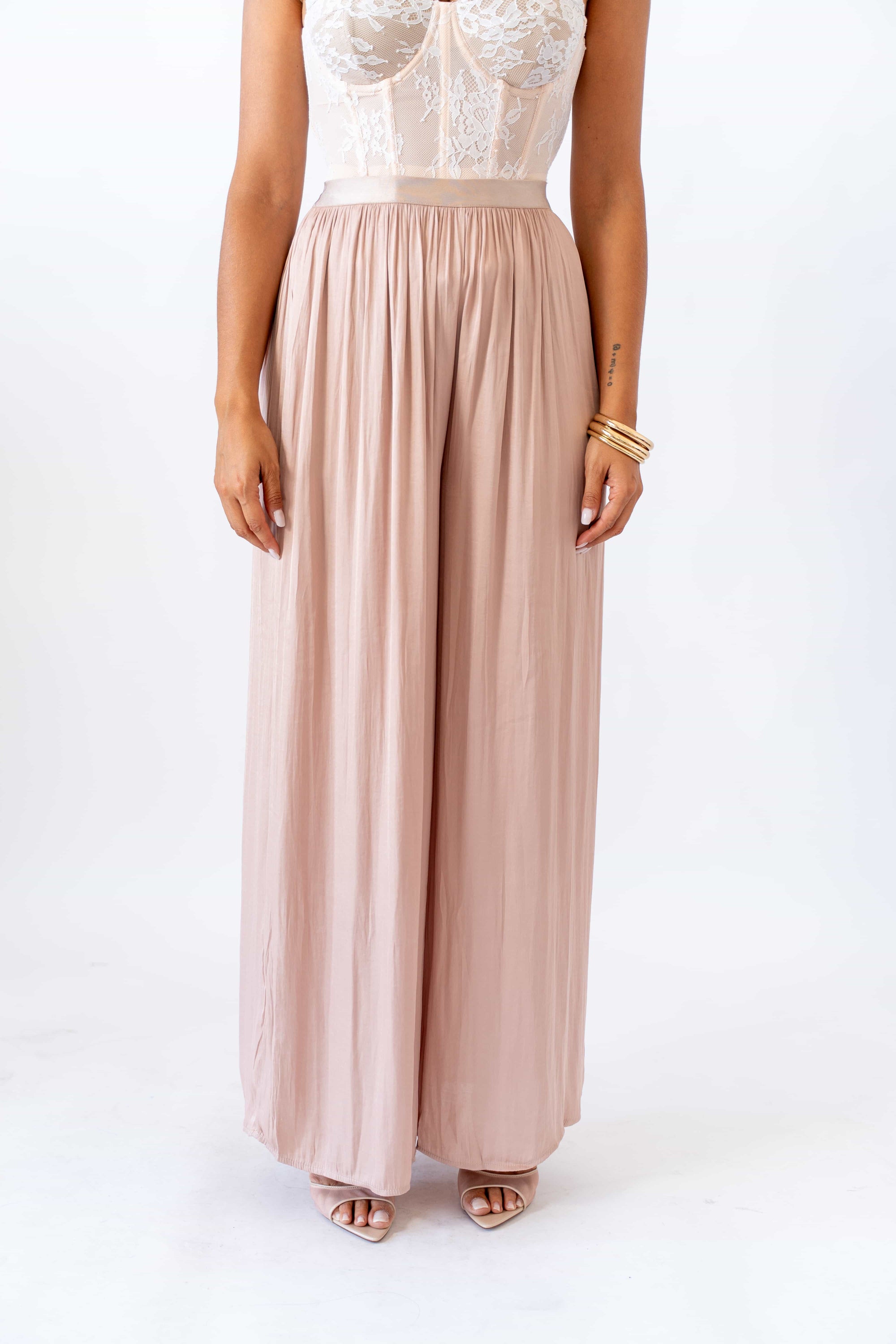 Pantalone Satin Plissè