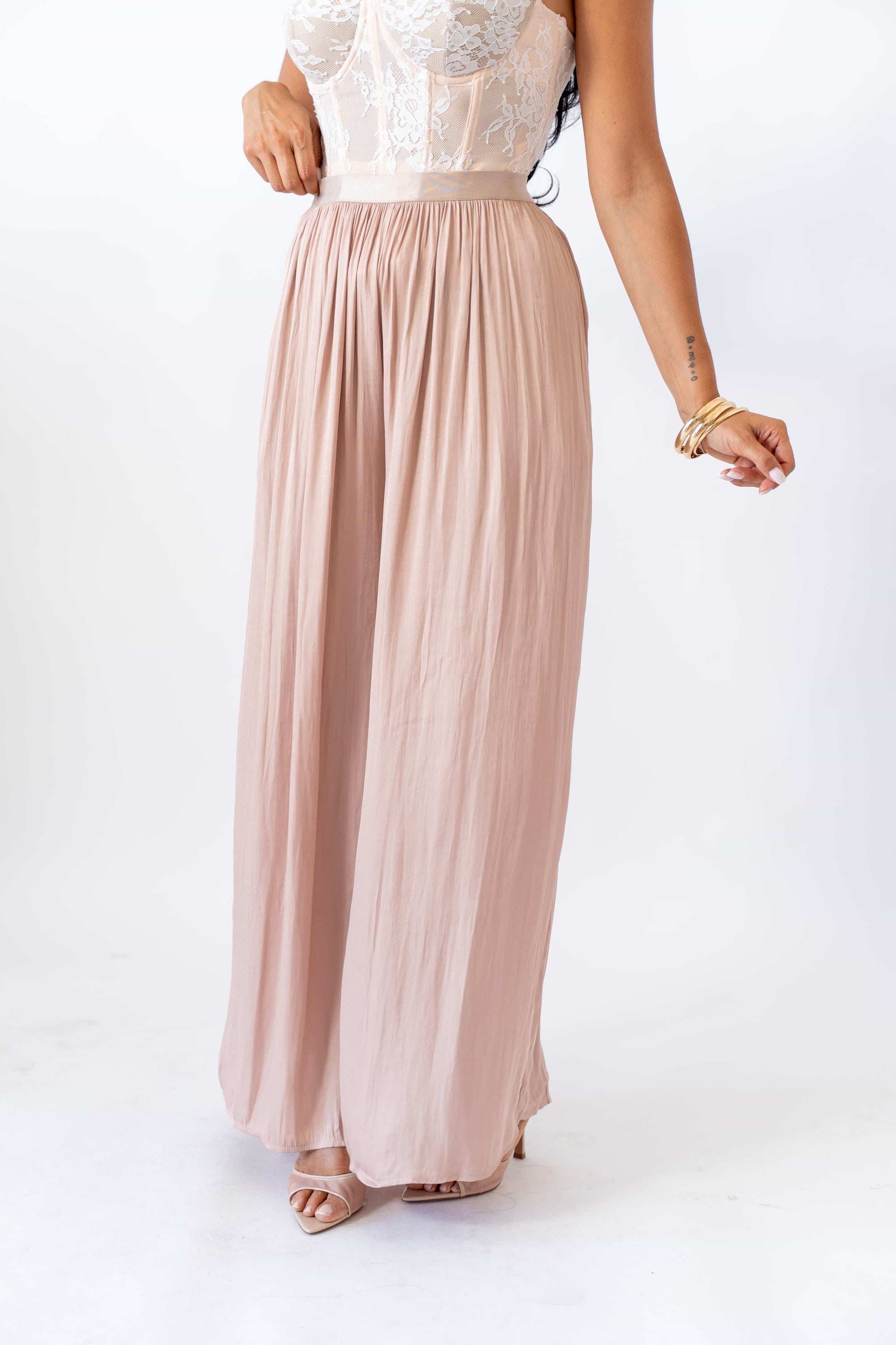 Pantalone Satin Plissè