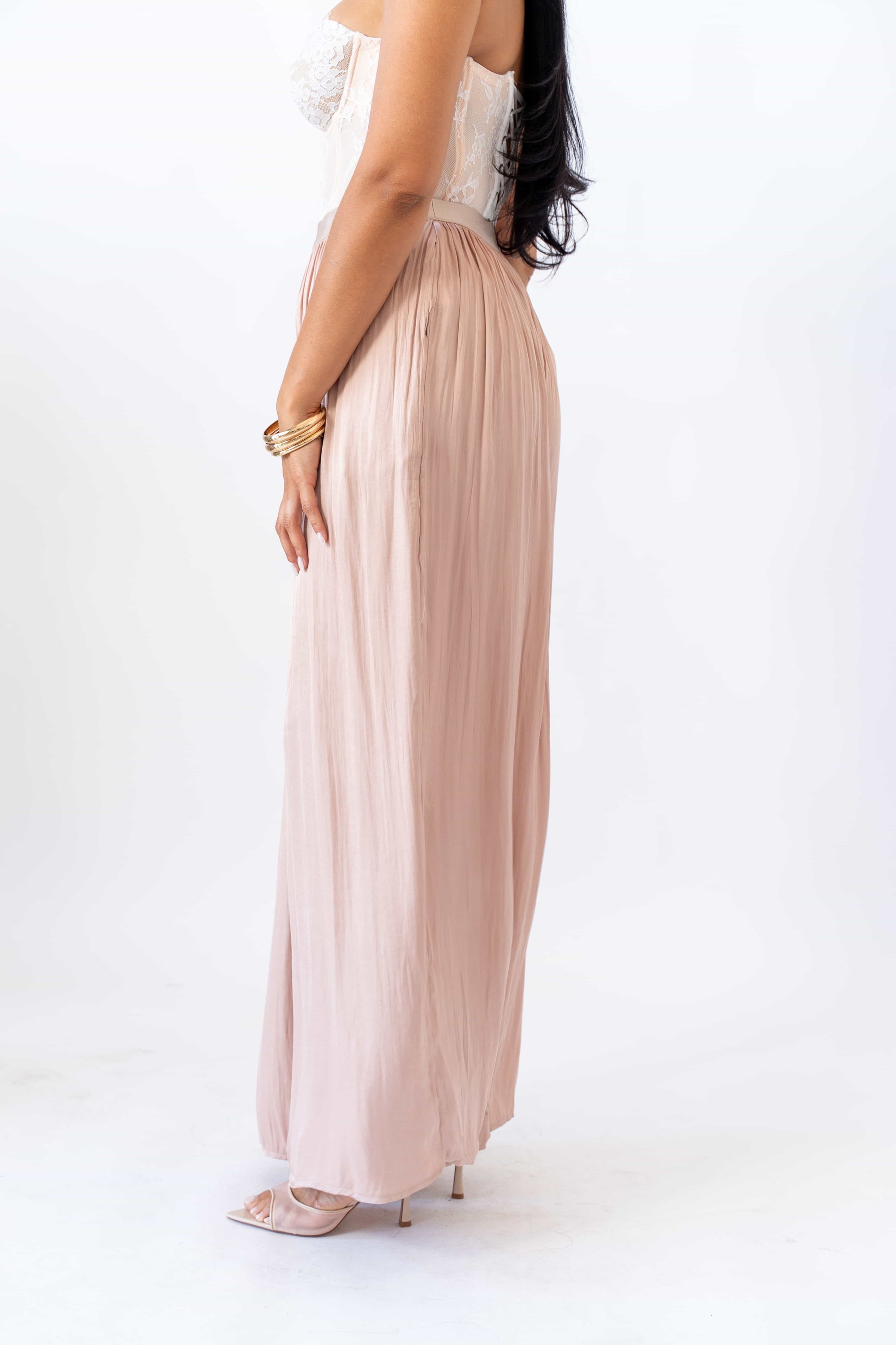 Pantalone Satin Plissè