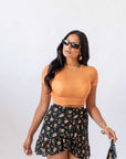 Maglia Crop Basic Orange