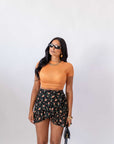 Maglia Crop Basic Orange