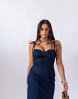 Dress Longuette In Denim