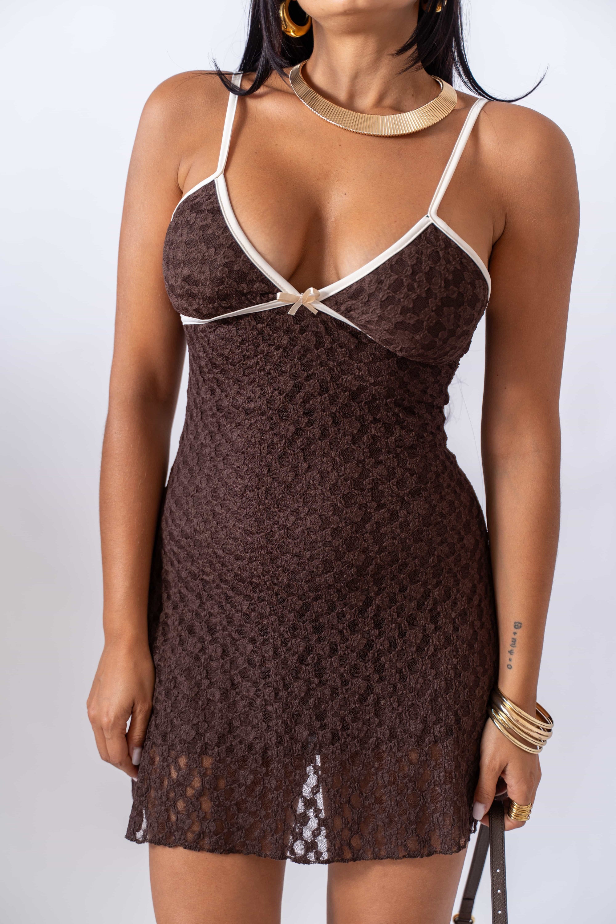 Mini Dress In Pizzo