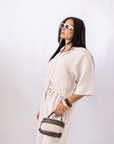 Camicia In Lino Crop
