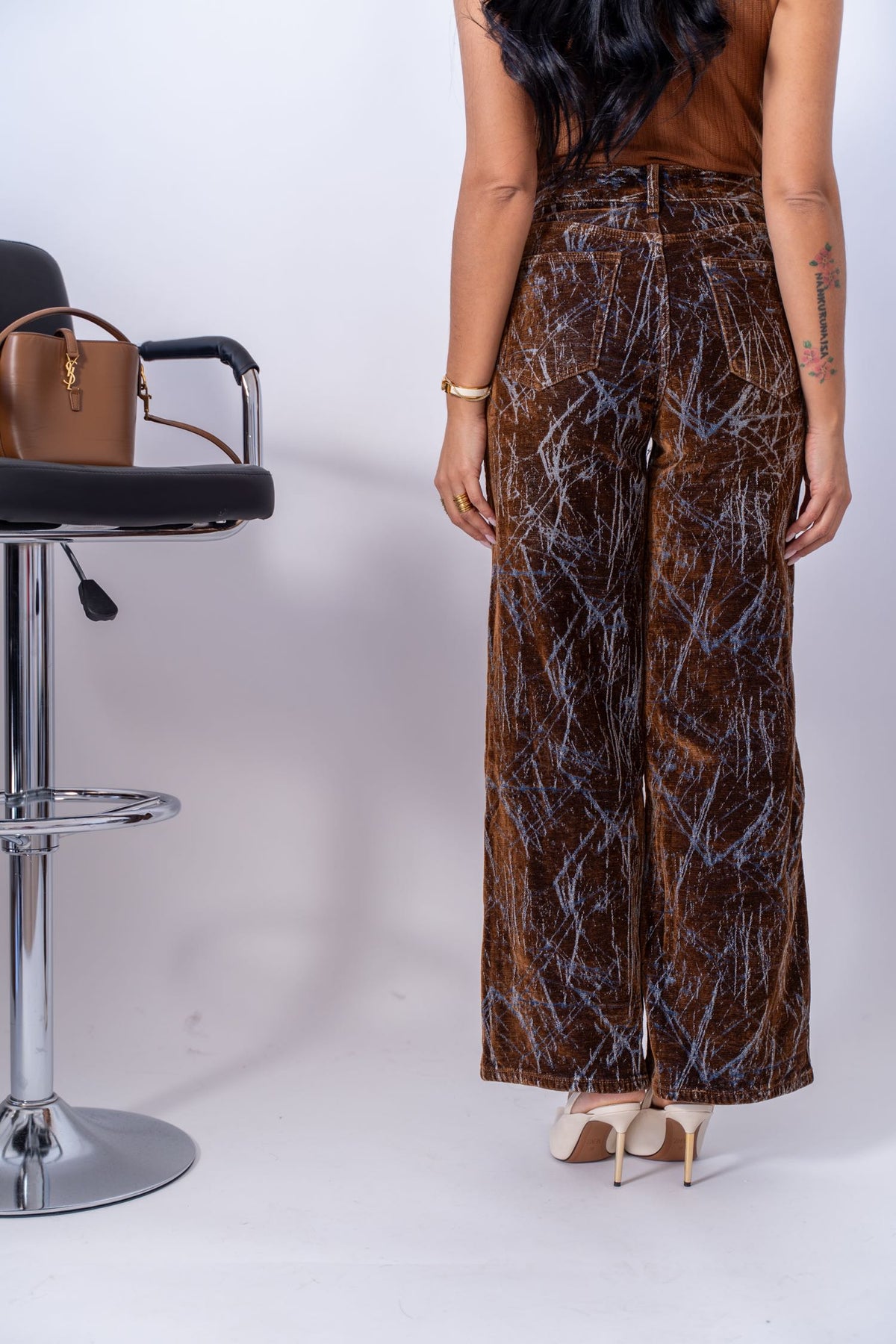 Jeans Wide Leg Suede