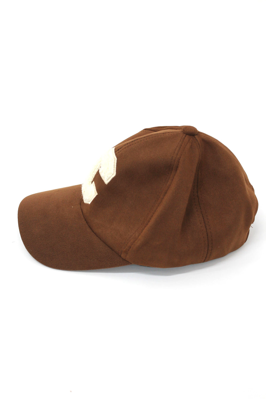 Cappello In Camoscio Con Lettera Teddy