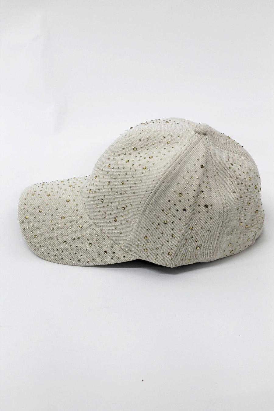Cappello Con Strass In Denim